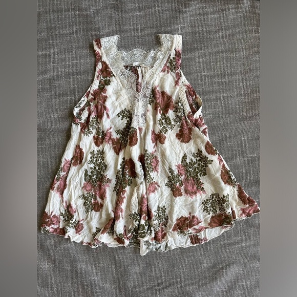 Free people Summer You Say So Slip loose fitting top floral size Small - Picture 2 of 8